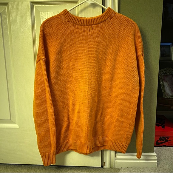HP 🎉 Something Navy x Treasure and Bond Orange Sweater, USED - Picture 2 of 11